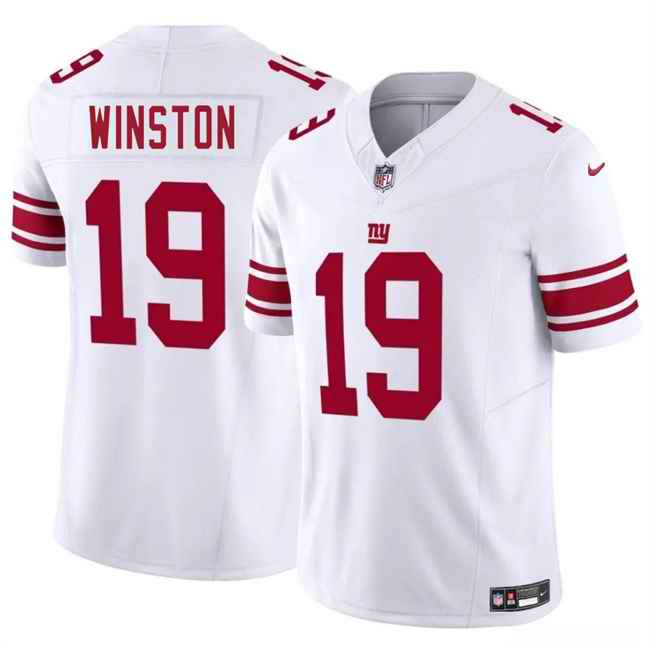 Men's New York Giants #19 Jameis Winston White 2025 F.U.S.E. Vapor Untouchable Limited Stitched Jersey